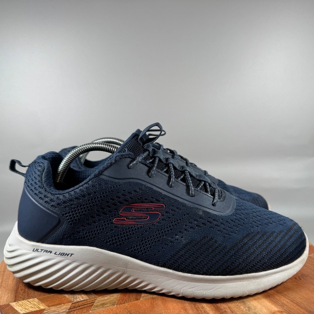 Skechers Ultra Light Navy Blue Mesh Training Shoes‎ Mens 9 Wide 232377W
